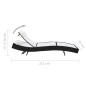 vidaXL Sonnenliege mit Auflage Poly Rattan Schwarz vidaXL Sonnenliege mit Auflage Poly Rattan Schwarz