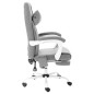 vidaXL Massage-Bürostuhl Grau Stoff vidaXL Massage-Bürostuhl Grau Stoff