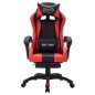 vidaXL Gaming-Stuhl mit RGB LED-Leuchten Rot und Schwarz Kunstleder vidaXL Gaming-Stuhl mit RGB LED-Leuchten Rot und Schwarz Kunstleder