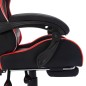 vidaXL Gaming-Stuhl mit RGB LED-Leuchten Rot und Schwarz Kunstleder vidaXL Gaming-Stuhl mit RGB LED-Leuchten Rot und Schwarz Kunstleder