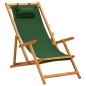 vidaXL Klappbarer Strandstuhl Eukalyptus Massivholz und Stoff Grün vidaXL Klappbarer Strandstuhl Eukalyptus Massivholz und Stoff Grün