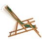 vidaXL Klappbarer Strandstuhl Eukalyptus Massivholz und Stoff Grün vidaXL Klappbarer Strandstuhl Eukalyptus Massivholz und Stoff Grün