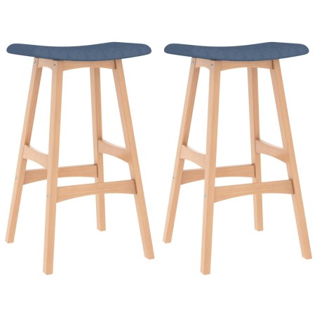 vidaXL Barhocker 2 Stk. Blau Stoff 