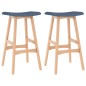 vidaXL Barhocker 2 Stk. Blau Stoff vidaXL Barhocker 2 Stk. Blau Stoff