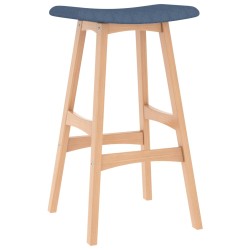 vidaXL Barhocker 2 Stk. Blau Stoff 