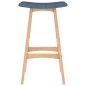 vidaXL Barhocker 2 Stk. Blau Stoff vidaXL Barhocker 2 Stk. Blau Stoff