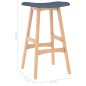 vidaXL Barhocker 2 Stk. Blau Stoff vidaXL Barhocker 2 Stk. Blau Stoff