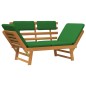 vidaXL Gartenbank mit Auflagen 2-in-1 190 cm Massivholz Akazie vidaXL Gartenbank mit Auflagen 2-in-1 190 cm Massivholz Akazie