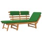 vidaXL Gartenbank mit Auflagen 2-in-1 190 cm Massivholz Akazie vidaXL Gartenbank mit Auflagen 2-in-1 190 cm Massivholz Akazie