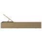 vidaXL Sonnenliege Poly Rattan Braun und Cremeweiß vidaXL Sonnenliege Poly Rattan Braun und Cremeweiß