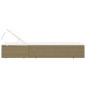 vidaXL Sonnenliege Poly Rattan Braun und Cremeweiß vidaXL Sonnenliege Poly Rattan Braun und Cremeweiß