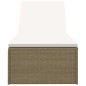 vidaXL Sonnenliege Poly Rattan Braun und Cremeweiß vidaXL Sonnenliege Poly Rattan Braun und Cremeweiß