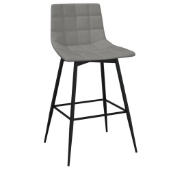 vidaXL Barhocker Hellgrau Samt