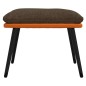 vidaXL Fußhocker Braun/Orange 45x29,5x35 cm Stoff und Kunstleder vidaXL Fußhocker Braun/Orange 45x29,5x35 cm Stoff und Kunstleder