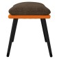 vidaXL Fußhocker Braun/Orange 45x29,5x35 cm Stoff und Kunstleder vidaXL Fußhocker Braun/Orange 45x29,5x35 cm Stoff und Kunstleder