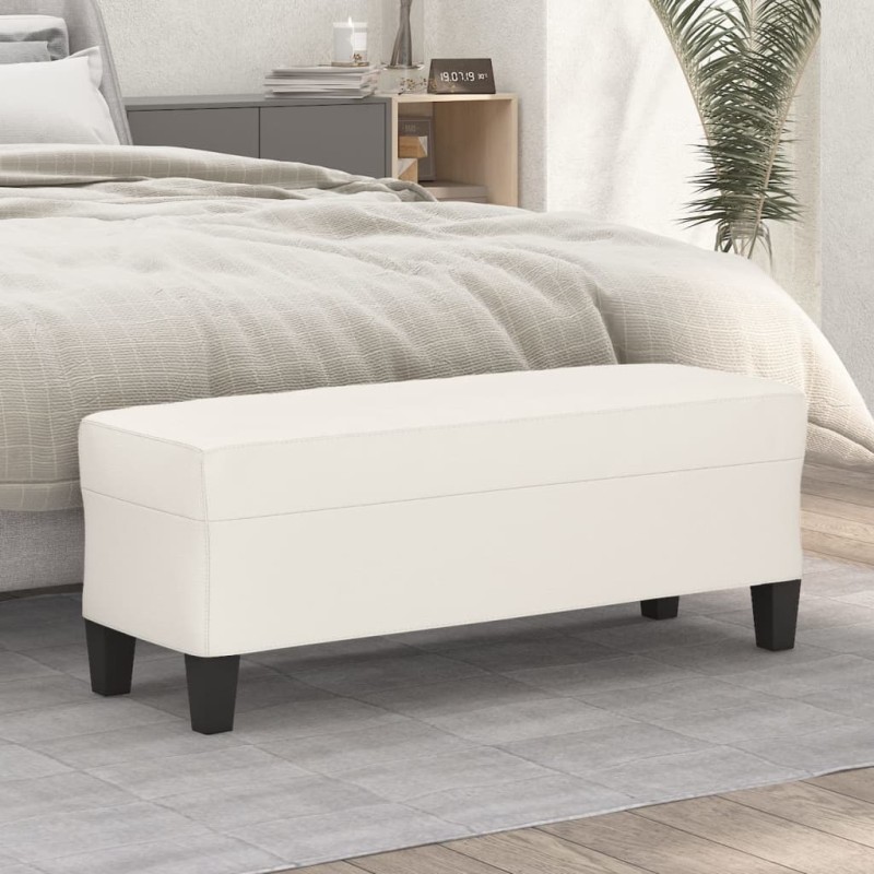 vidaXL Sitzbank Creme 100x35x41 cm Kunstleder vidaXL Sitzbank Creme 100x35x41 cm Kunstleder