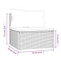 vidaXL Garten-Mittelsofa mit Kissen Schwarz Poly Rattan vidaXL Garten-Mittelsofa mit Kissen Schwarz Poly Rattan