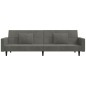 vidaXL Schlafsofa 2-Sitzer mit 2 Kissen Dunkelgrau Samt vidaXL Schlafsofa 2-Sitzer mit 2 Kissen Dunkelgrau Samt