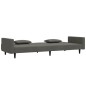 vidaXL Schlafsofa 2-Sitzer mit 2 Kissen Dunkelgrau Samt vidaXL Schlafsofa 2-Sitzer mit 2 Kissen Dunkelgrau Samt