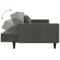 vidaXL Schlafsofa 2-Sitzer mit 2 Kissen Dunkelgrau Samt vidaXL Schlafsofa 2-Sitzer mit 2 Kissen Dunkelgrau Samt