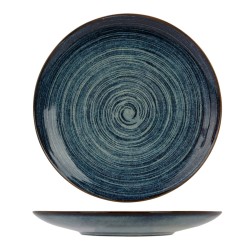 Cosy & Trendy Flache Teller Atlantis 4 Stk. Kreismuster Ø27,5 cm Blau