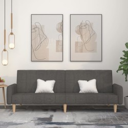 vidaXL Schlafsofa 2-Sitzer Dunkelgrau Stoff