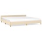 vidaXL Bettgestell ohne Matratze Creme 200x200 cm Stoff vidaXL Bettgestell ohne Matratze Creme 200x200 cm Stoff