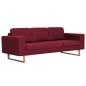 vidaXL 3-Sitzer-Sofa Stoff Weinrot vidaXL 3-Sitzer-Sofa Stoff Weinrot