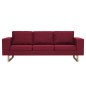 vidaXL 3-Sitzer-Sofa Stoff Weinrot vidaXL 3-Sitzer-Sofa Stoff Weinrot