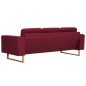 vidaXL 3-Sitzer-Sofa Stoff Weinrot vidaXL 3-Sitzer-Sofa Stoff Weinrot