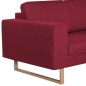 vidaXL 3-Sitzer-Sofa Stoff Weinrot vidaXL 3-Sitzer-Sofa Stoff Weinrot