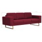 vidaXL 3-Sitzer-Sofa Stoff Weinrot vidaXL 3-Sitzer-Sofa Stoff Weinrot