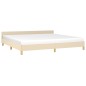 vidaXL Bettgestell ohne Matratze Creme 200x200 cm Stoff vidaXL Bettgestell ohne Matratze Creme 200x200 cm Stoff