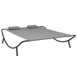 vidaXL Outdoor-Loungebett Stoff Anthrazit