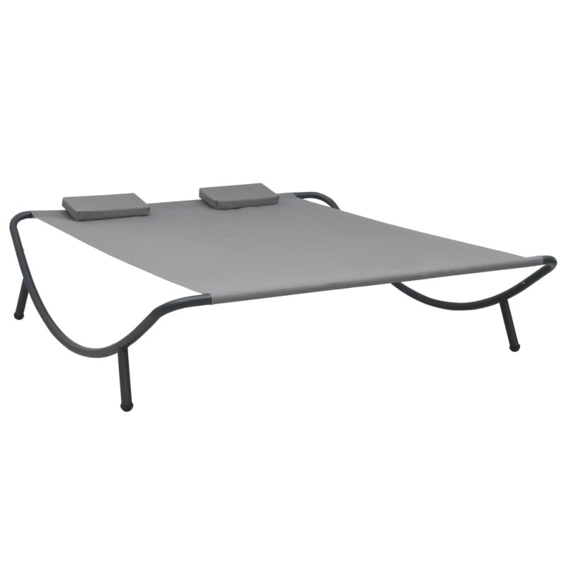 vidaXL Outdoor-Loungebett Stoff Anthrazit vidaXL Outdoor-Loungebett Stoff Anthrazit