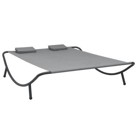 vidaXL Outdoor-Loungebett Stoff Anthrazit
