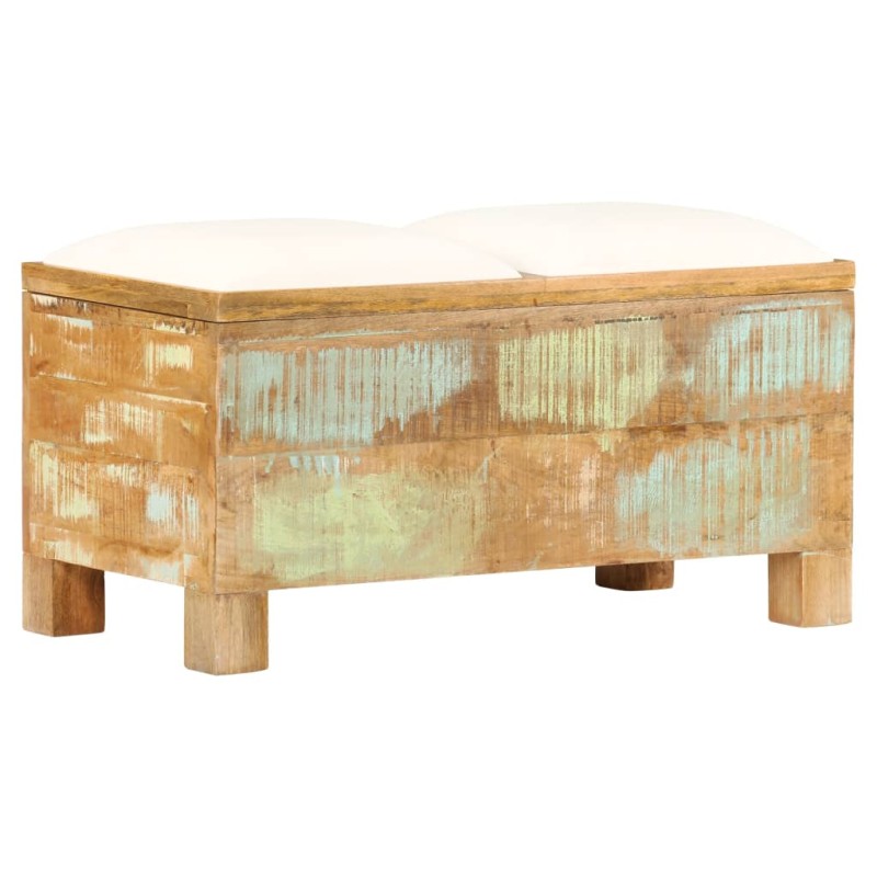 vidaXL Sitzbank mit Stauraum Altholz Massiv 80x40x40 cm vidaXL Sitzbank mit Stauraum Altholz Massiv 80x40x40 cm
