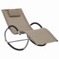 vidaXL Sonnenliege mit Auflage Taupe Textilene vidaXL Sonnenliege mit Auflage Taupe Textilene