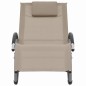 vidaXL Sonnenliege mit Auflage Taupe Textilene vidaXL Sonnenliege mit Auflage Taupe Textilene