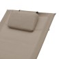 vidaXL Sonnenliege mit Auflage Taupe Textilene vidaXL Sonnenliege mit Auflage Taupe Textilene
