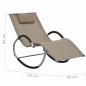 vidaXL Sonnenliege mit Auflage Taupe Textilene vidaXL Sonnenliege mit Auflage Taupe Textilene