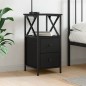 vidaXL Nachttisch Schwarz 34x35,5x70 cm Holzwerkstoff vidaXL Nachttisch Schwarz 34x35,5x70 cm Holzwerkstoff
