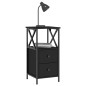 vidaXL Nachttisch Schwarz 34x35,5x70 cm Holzwerkstoff vidaXL Nachttisch Schwarz 34x35,5x70 cm Holzwerkstoff