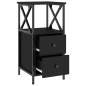vidaXL Nachttisch Schwarz 34x35,5x70 cm Holzwerkstoff vidaXL Nachttisch Schwarz 34x35,5x70 cm Holzwerkstoff