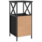 vidaXL Nachttisch Schwarz 34x35,5x70 cm Holzwerkstoff vidaXL Nachttisch Schwarz 34x35,5x70 cm Holzwerkstoff