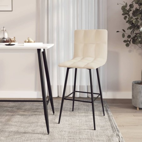vidaXL Barhocker Creme Samt