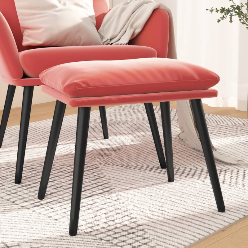 vidaXL Fußhocker Rosa 45x29,5x35 cm Samt vidaXL Fußhocker Rosa 45x29,5x35 cm Samt