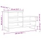 vidaXL Schuhregal Hochglanz-Weiß 102x36x60 cm Holzwerkstoff vidaXL Schuhregal Hochglanz-Weiß 102x36x60 cm Holzwerkstoff