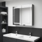 vidaXL LED-Spiegelschrank fürs Bad Grau 80x12x68 cm vidaXL LED-Spiegelschrank fürs Bad Grau 80x12x68 cm