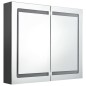 vidaXL LED-Spiegelschrank fürs Bad Grau 80x12x68 cm vidaXL LED-Spiegelschrank fürs Bad Grau 80x12x68 cm